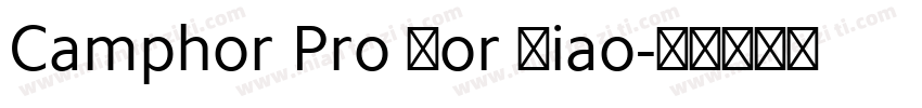 Camphor Pro For Xiao字体转换